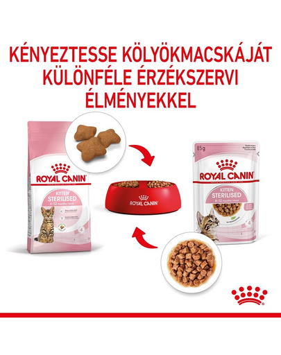 ROYAL CANIN KITTEN STERILISED GRAVY - ivartalnított kölyökmacska szószos nedves táp 85g