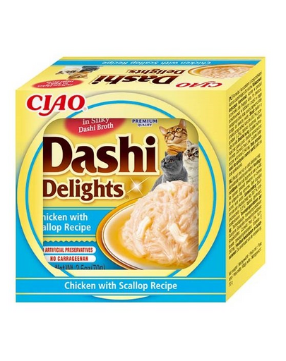 INABA Cat Dashi Delights Csirke és fésűkagyló 70 g