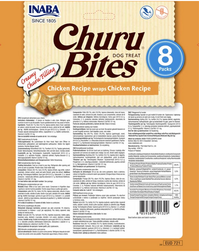 INABA Churu Bite Chicken 8x12g csirke csomagolások kutyáknak