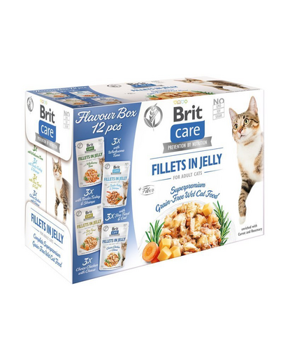 BRIT Care Cat Flavour Box in Jelly 12x85g vegyes ízek zselében