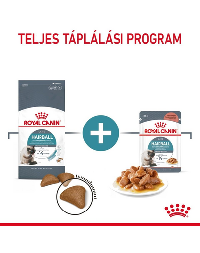 ROYAL CANIN HAIRBALL CARE GRAVY - szószos nedves táp felnőtt macskák részére a szőrlabdák könnyebb eltávozásáért 85g