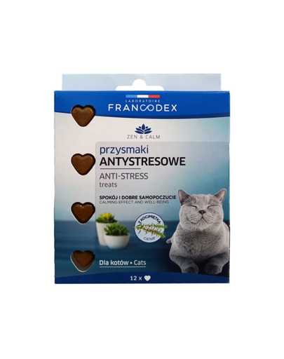 FRANCODEX Stressz elleni jutalomfalat macskáknak macskamentával 12 db.