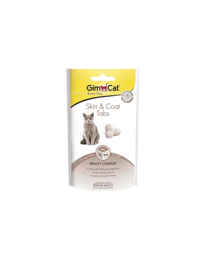 GIMCAT Every Day Tabs Skin&Coat 40 g kezelés a macskák egészséges szőrzetéért és bőréért