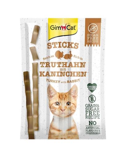 GIMCAT Sticks Turkej&Rabbit 4db pulyka és nyúl pálcika