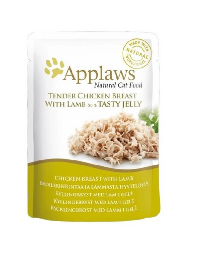 APPLAWS Cat Pouch Jelly Tender Chicken Breast with Lamb 16 x 70 g