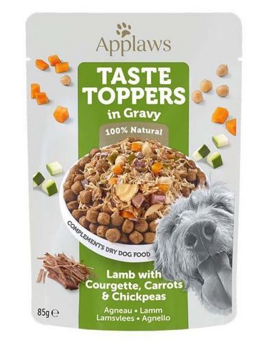 APPLAWS Dog Taste Toppers In Gravy Lamb with Carrots & Chickpeas 12 x 85 g