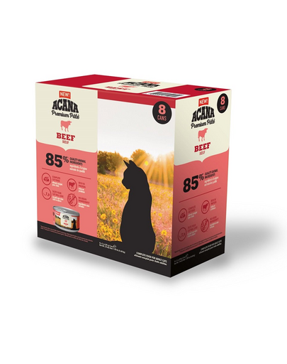 ACANA Premium Pate Beef marhapástétom macskáknak 24 x 85 g