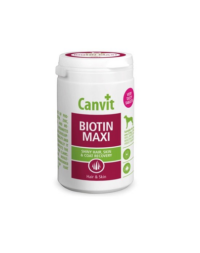CANVIT Dog Biotin Maxi 230 g kiegészítő nagy testű kutyák bőrének és szőrzetének ápolásához