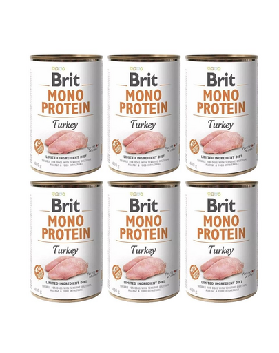 BRIT Mono Protein Turkey 6x 400 g monoprotein pulykatáp