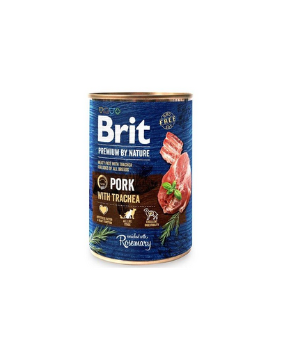 BRIT Premium by Nature 400 g sertéshússal és nyelőcsővel kutyák számára