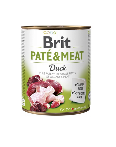 BRIT Pate&Meat Duck 800 g kacsapástétom kutyáknak