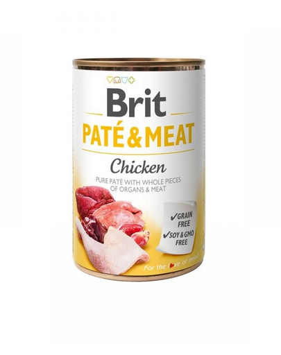 BRIT Pate&Meat chicken 400 g csirkepástétom kutyáknak