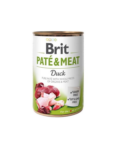 BRIT Pate&Meat duck 400 g kacsapástétom kutyáknak