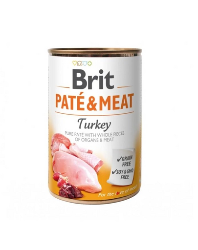 BRIT Pate&Meat turkey 400 g pulykapástétom kutyáknak