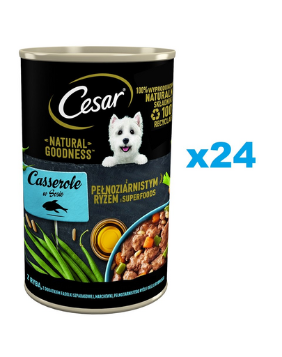 CESAR 24x400g nedves eledel felnőtt kutyáknak halat tartalmazó mártással
