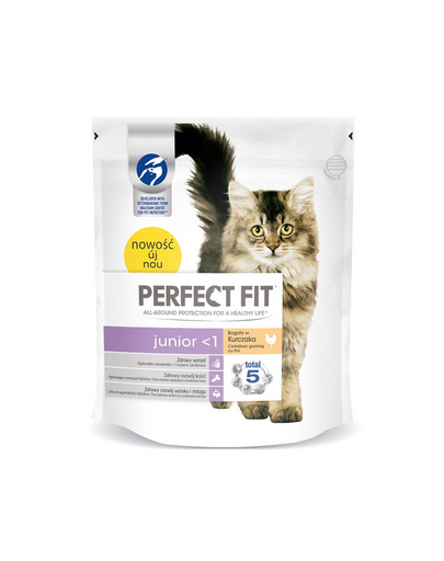 PERFECT FIT Junior (<1 év) csérkébe gazdag eledel 5 x 750g