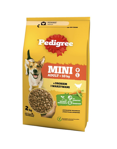 PEDIGREE Adult MINI 2kg csirkével és zöldségekkel száraz teljes értékű eledel felnőtt, kistestű kutyafajták számára