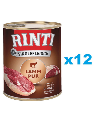 RINTI Singlefleisch Lamb Pure monoprotein bárány 12x800 g