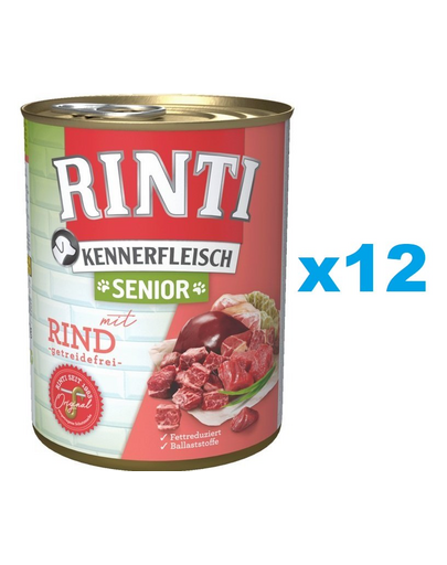 RINTI Kennerfleish Senior Beef 12x800 g marhahússal idősebb kutyáknak