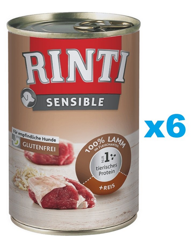 RINTI Sensible Bárányhús rizzsel 6x400 g
