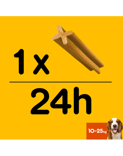 PEDIGREE Fogászati jutalomfalat közepes méretű kutyáknak Dentastix 77 g