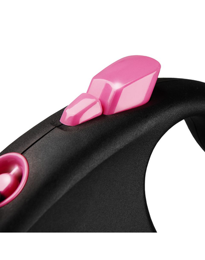 FLEXI Automatikus póráz Black Design M 5 m rózsaszín