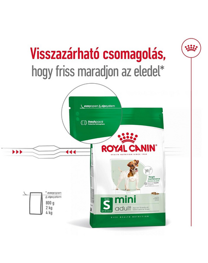 ROYAL CANIN Mini Adult 800g száraztáp felnőtt kutyáknak, kis ász