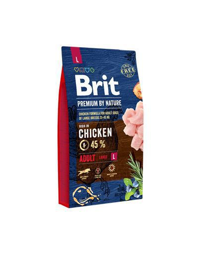 BRIT Premium By Nature Adult Large L 8 kg+1kg