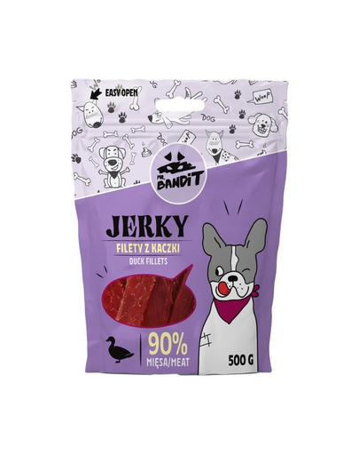 MR. BANDIT Jerky kacsafólia kutyáknak 500 g