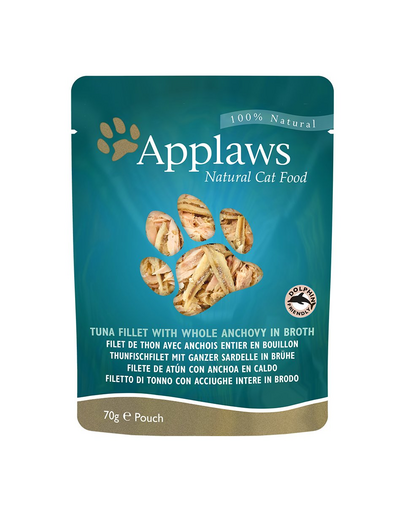 APPLAWS Cat Tonhalfilé egész szardellával húslevesben 12x70 g