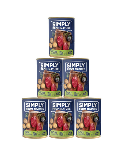 SIMPLY FROM NATURE Wet Food for dogs goat and potatoes 6 x 400 g