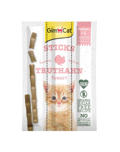 GIMCAT Sticks Kitten Turkey 3 pcs pulykapálcika cicáknak