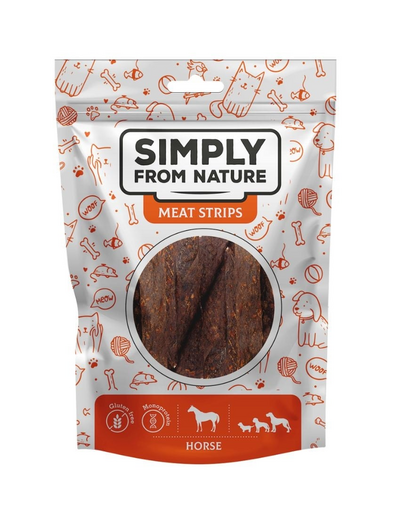 SIMPLY FROM NATURE Meat Strips Lóhúscsíkok kutyáknak 80 g
