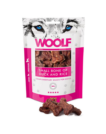 WOOLF Small Bone Of Duck And Rice Kis kacsacsont és rizs 100g