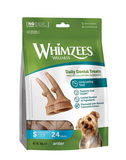 WHIMZEES Wege Szarv fogászati rágó S 24 db