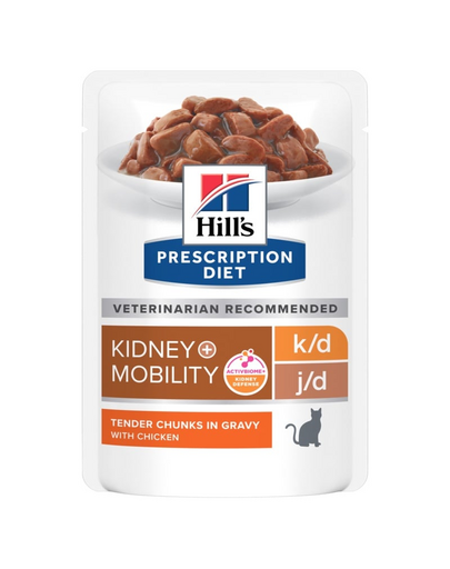 HILL'S PRESCRIPTION DIET k/d + Mobility csirkével 12 x 85 g-os tasakokban