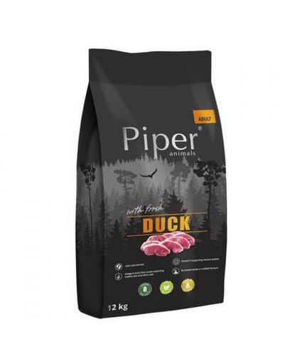 PIPER Szárazeledel kacsával kutyáknak 12 kg