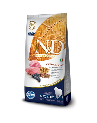 FARMINA N-D low grain lamb - blueberry adult large dog 12 kg