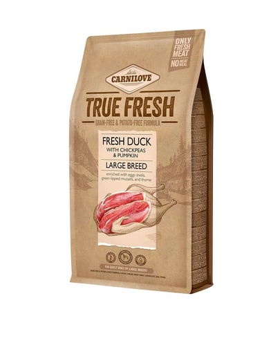 CARNILOVE True Fresh Duck Large breed nagytestű kutyafajtáknak 4 kg