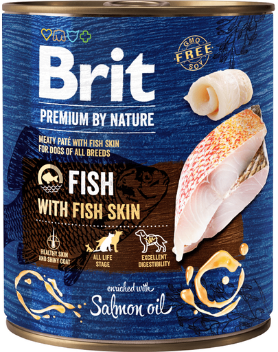 BRIT Premium by Nature Fish&Fish Skin 800 g hal és halbőr természetes kutyaeledel