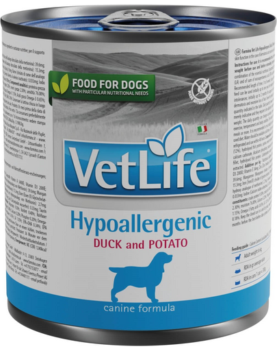 FARMINA VetLife Hypoallergenic Duck & Potato diétás kutyatáp 300 g