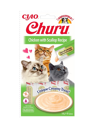 INABA Churu Cat krém macskakajak csirke és fésűkagyló 56 g