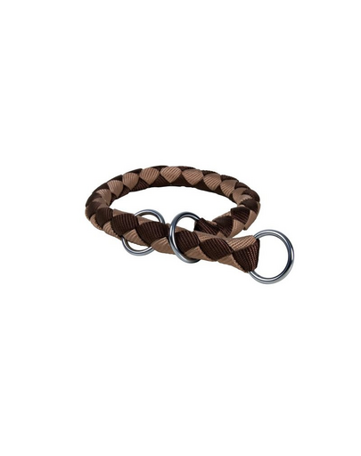 TRIXIE  Szalagos fojtó nyakörv "Cavo" 52 – 60 cm - 18 mm barna - bézs