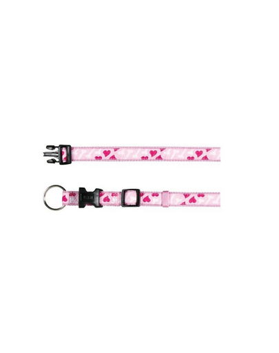 TRIXIE Nyakörv modern art rózsaszín szívek xs 15–25 cm - 10 mm