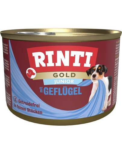 RINTI Gold Junior Poultry Mini Baromfi kistestű kölyökkutyáknak 185 g