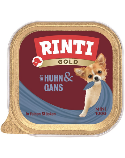 RINTI Gold Chicken&Goose Mini csirke és liba tálca 100 g