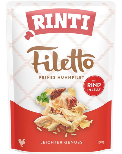RINTI Filetto in Jelly Chicken&Beef csirke és marhahús zselés tasak 100 g
