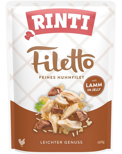 RINTI Filetto in Jelly Chicken&Lamb csirke és bárány zselés tasak 100 g