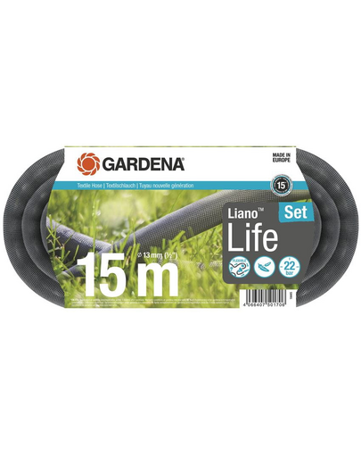 GARDENA Liano Life textil tömlő 15 m készlet