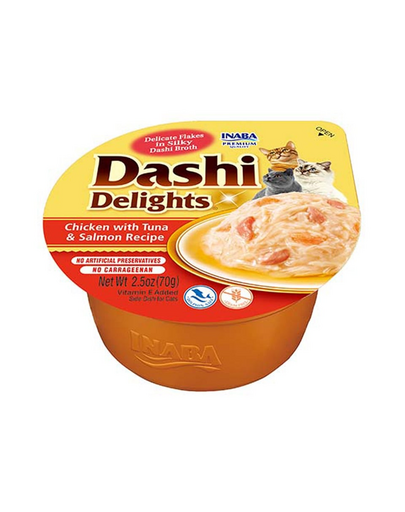 INABA Cat Dashi Delights Csirke, tonhal és lazac 70 g